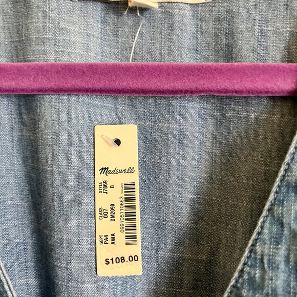 NWT Madewell Denim Daylily Dress, Sz 0 - Picture 5 of 5
